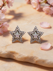 Nilo Crystal Star Mother of Pearl Stud Earrings