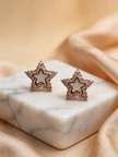 Nilo Crystal Star Mother of Pearl Stud Earrings