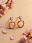 Nilo Mother of Pearl Halo Drop Earrings