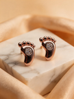 Nilo Crystal Baby Footprint Stud Earrings