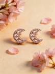 Nilo Crescent Crystal Stud Earrings