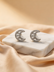 Nilo Crescent Crystal Stud Earrings