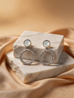 Nilo Mother of Pearl Halo Drop Earrings