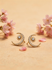 Nilo Celestial Star Moon Stud Earrings