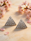 Nilo Crystal Triangle Stud Earrings