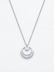 Crystal Arc Halo Pendant Chain