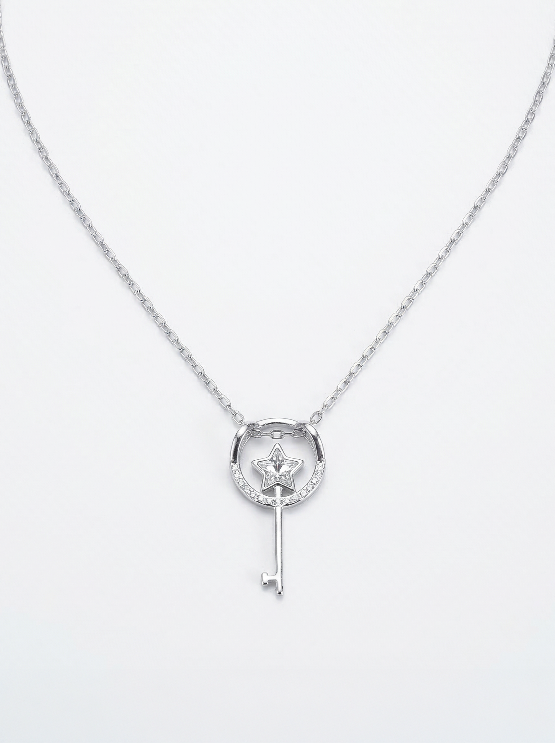 Star Key Charm Pendant Chain