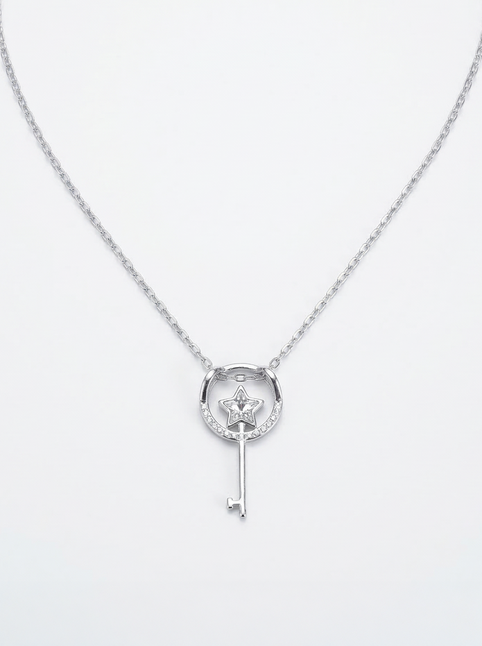 Star Key Charm Pendant Chain