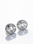 925 Minimal Heart Circle Studs