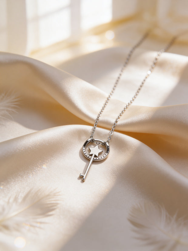 Star Key Charm Pendant Chain
