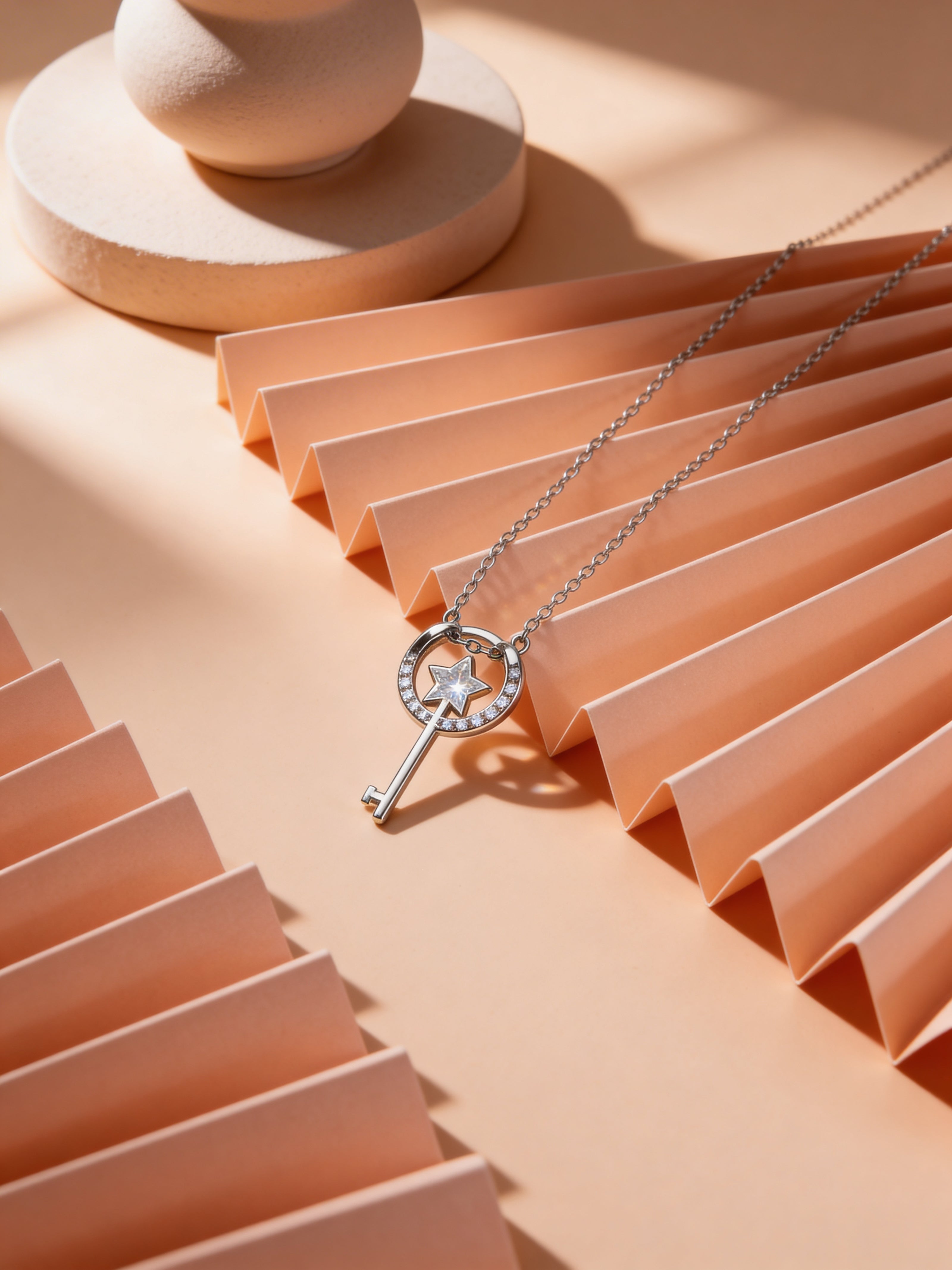 Star Key Charm Pendant Chain