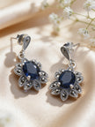 925 Sapphire Vintage Drop Earrings