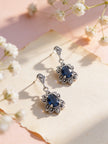 925 Sapphire Vintage Drop Earrings
