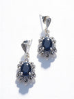 925 Sapphire Vintage Drop Earrings