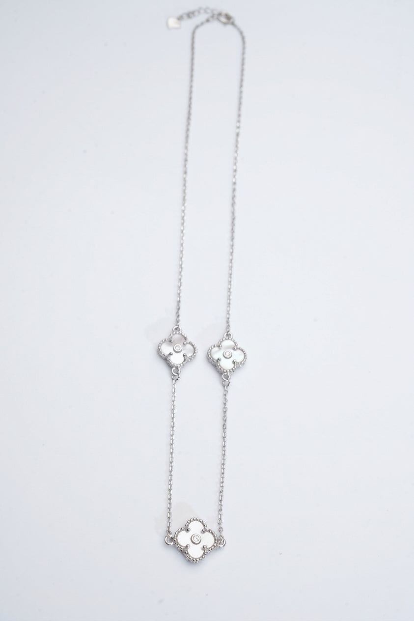 Dual Clover Station Necklace Chain