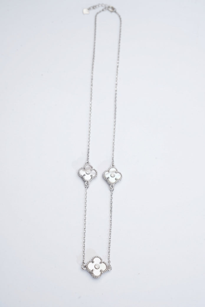 Dual Clover Station Necklace Chain