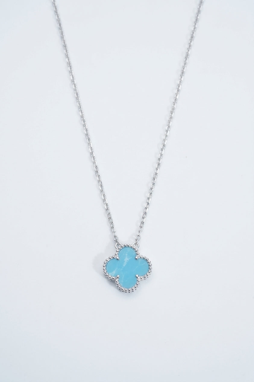 Turquoise Clover Pendant Chain