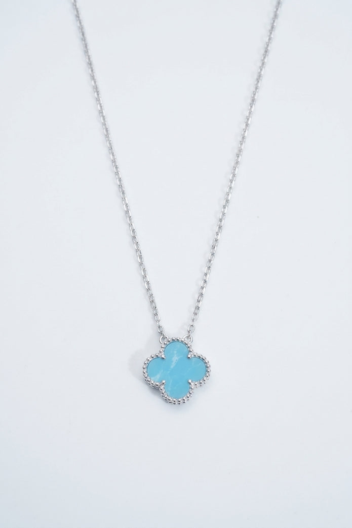 Turquoise Clover Pendant Chain