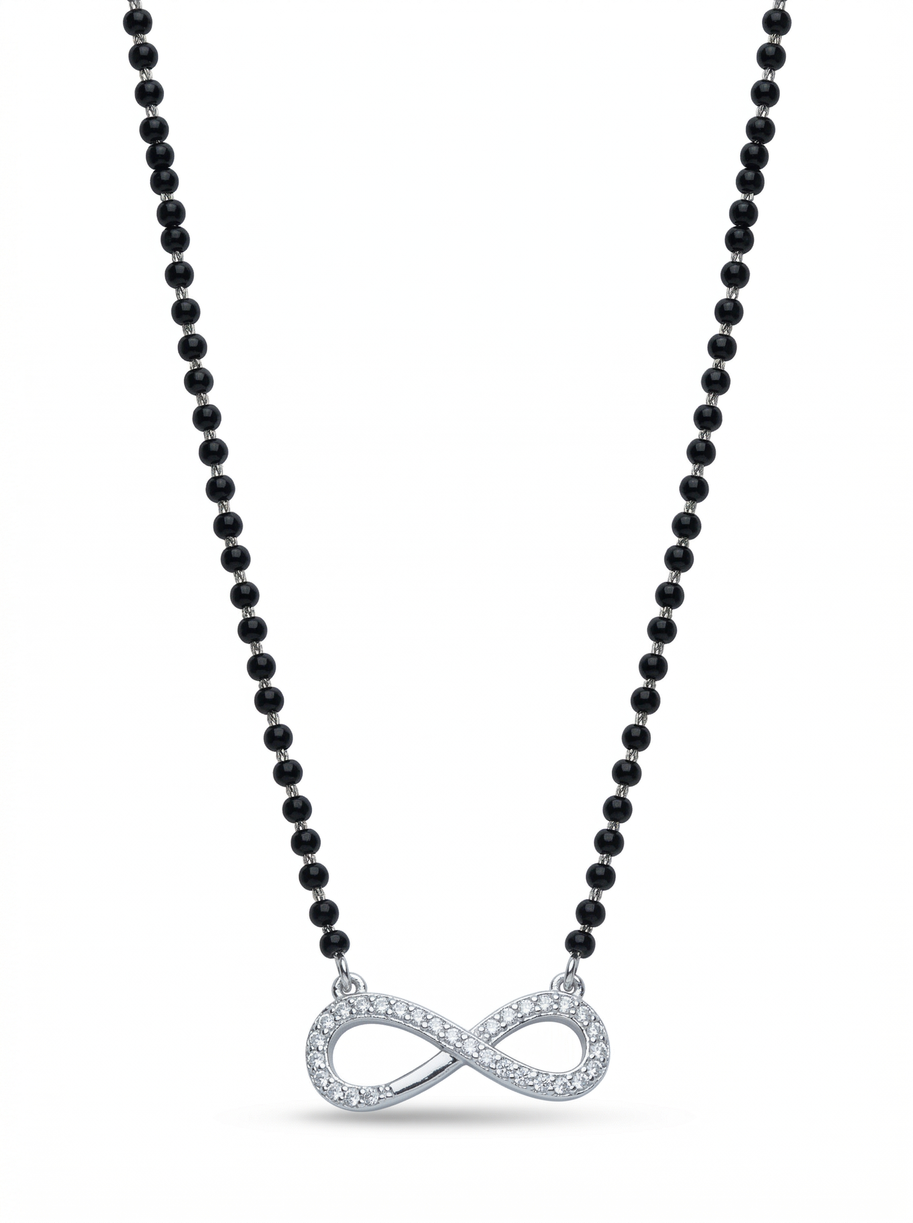 Infinity Charm Silver Mangalsutra