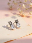 925 Crystal Oval Vintage Studs