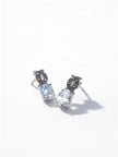925 Crystal Oval Vintage Studs