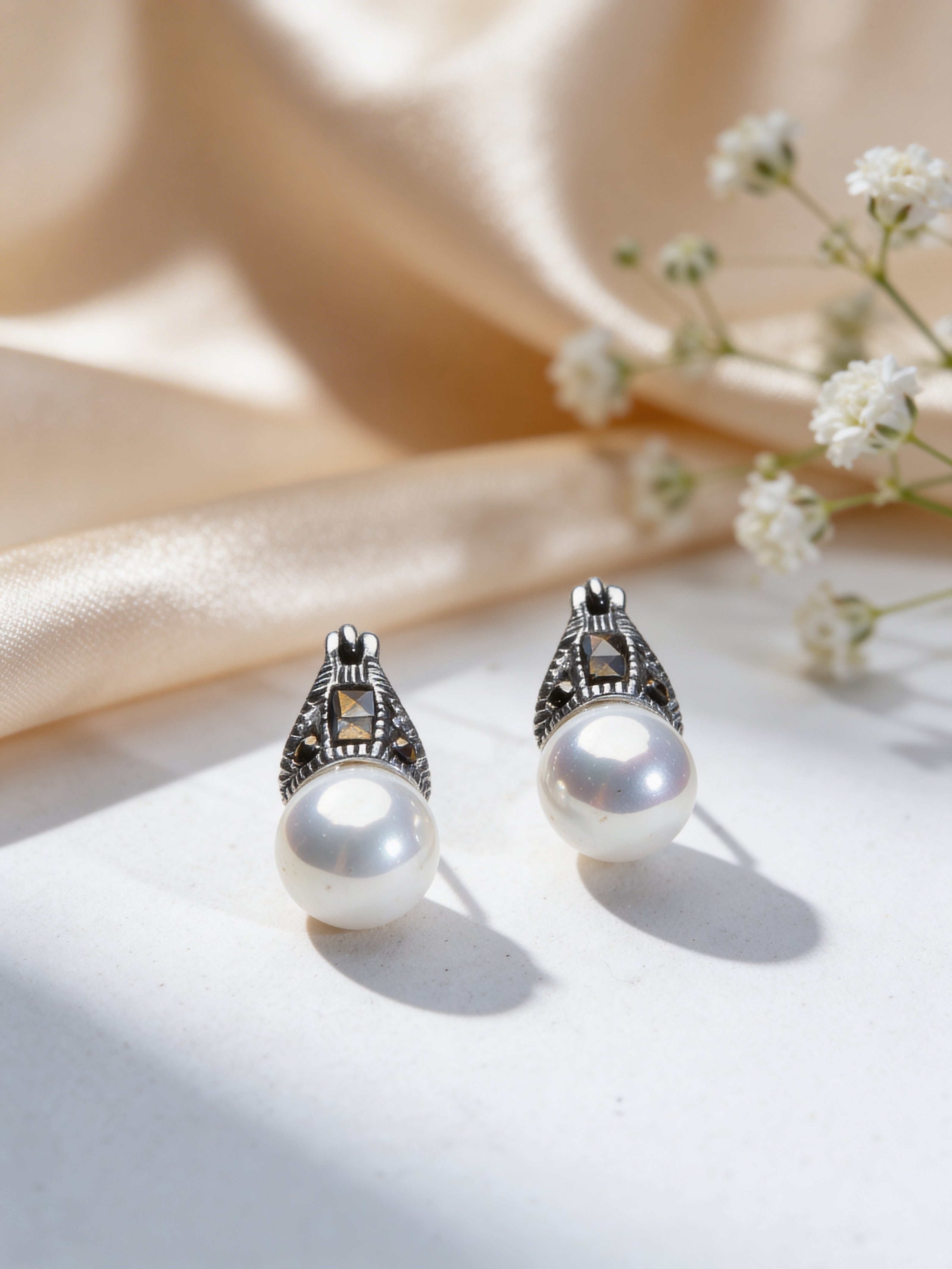 925 Classic Pearl Drop Studs