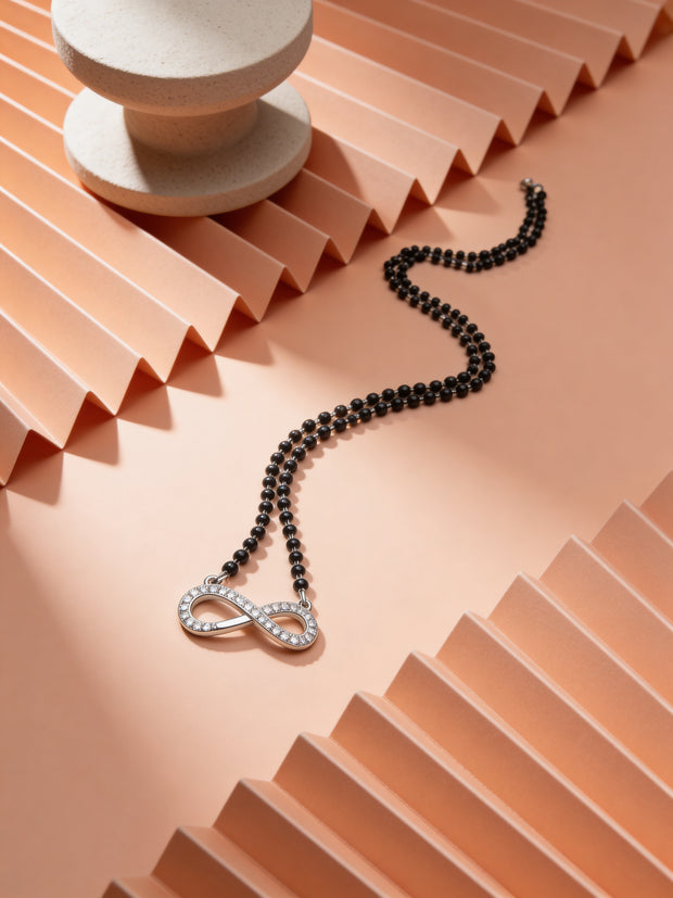 Infinity Charm Silver Mangalsutra