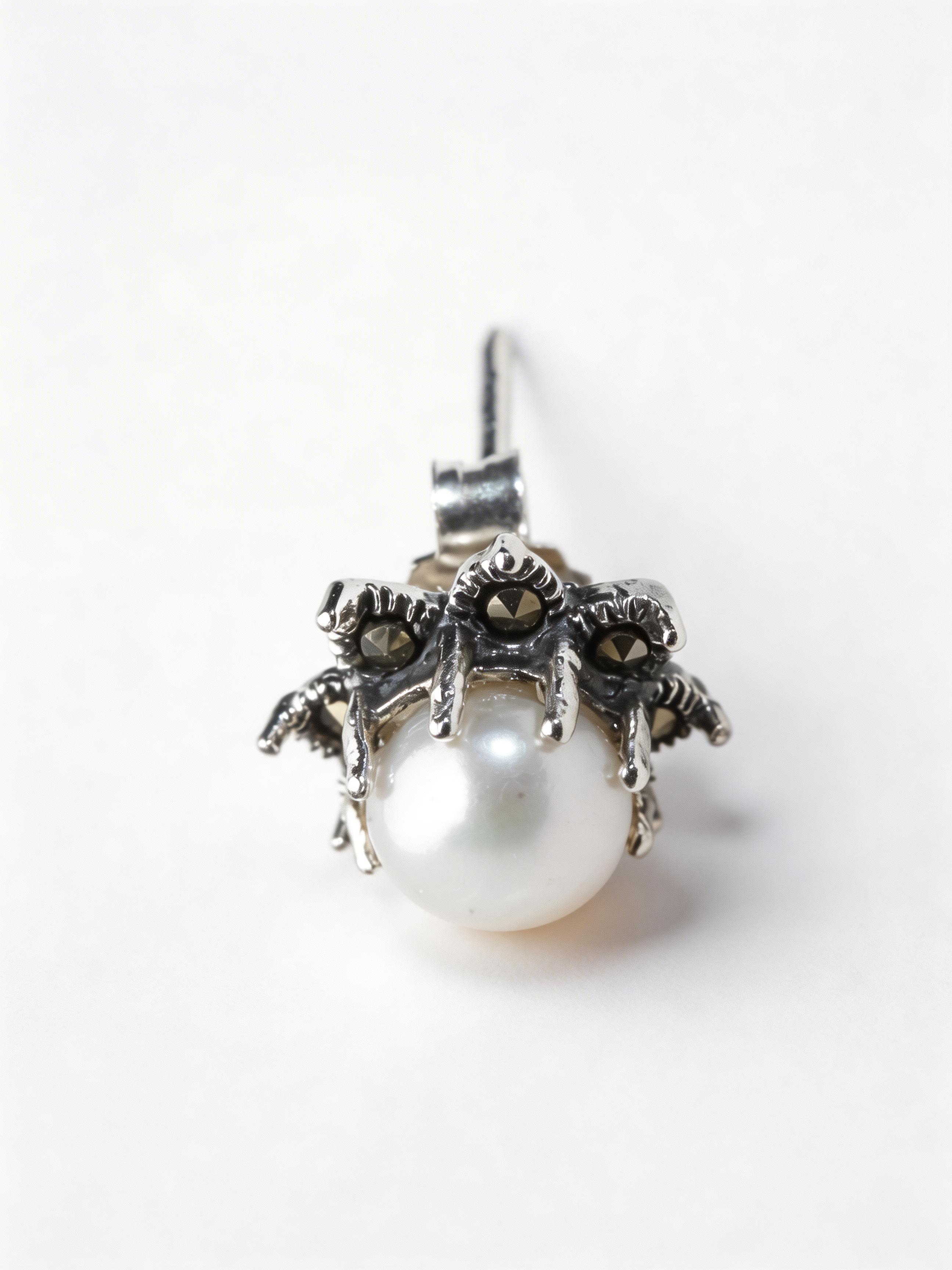 925 Pearl Blossom Stud Earrings