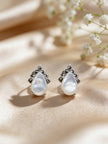 925 Pearl Teardrop Vintage Studs