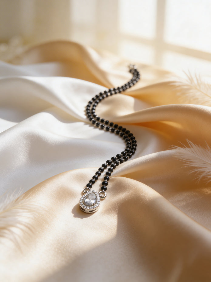 Teardrop Halo Chain Mangalsutra