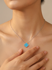 Turquoise Clover Pendant Chain