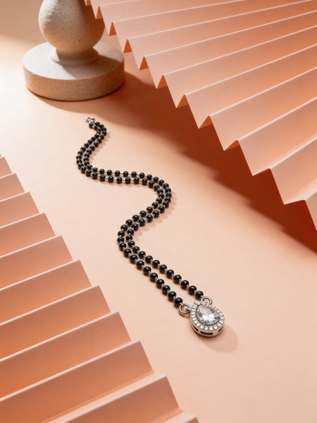 Teardrop Halo Chain Mangalsutra