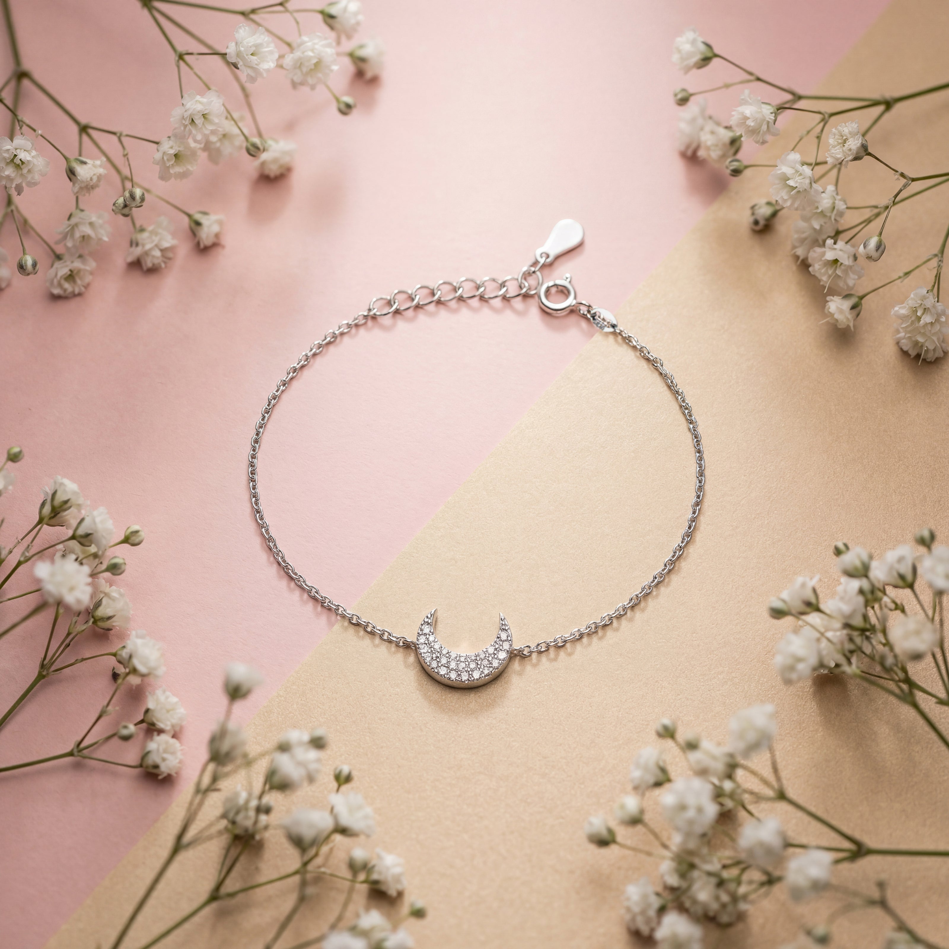 Moon Crest 925 Silver Bracelet