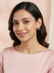 Nilo Pearl & Crystal Square Frame Stud Earrings