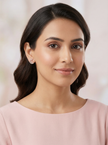 Nilo Crescent Crystal Stud Earrings