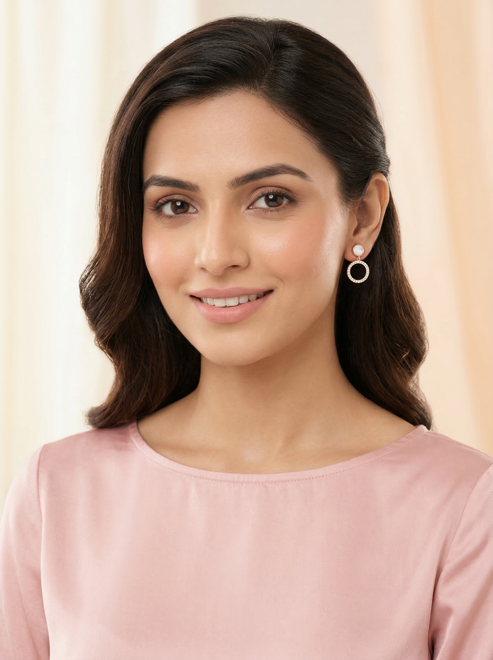 Nilo Mother of Pearl Halo Drop Earrings