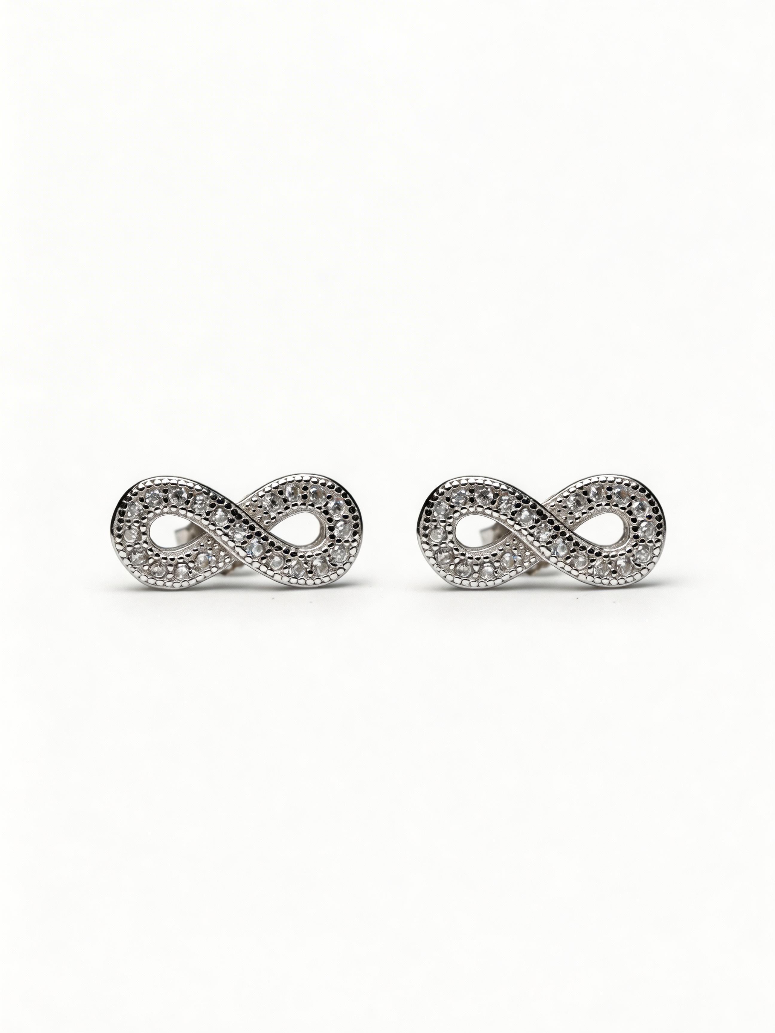 Nilo Infinity Sparkle Stud Earrings