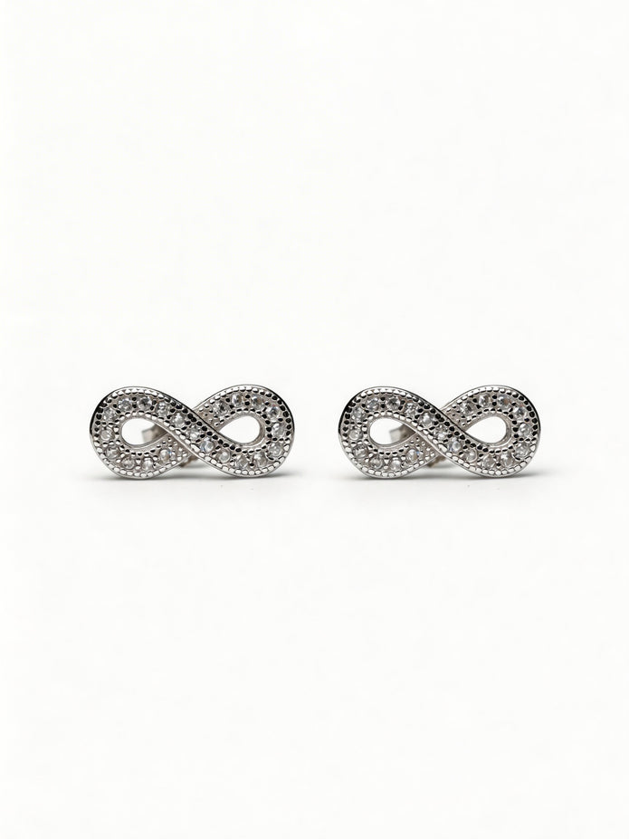Nilo Infinity Sparkle Stud Earrings