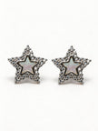 Nilo Crystal Star Mother of Pearl Stud Earrings