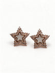 Nilo Crystal Star Mother of Pearl Stud Earrings