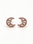 Nilo Crescent Crystal Stud Earrings