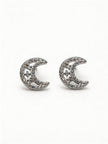 Nilo Crescent Crystal Stud Earrings