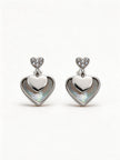 Nilo Twin Heart Drop Stud Earrings
