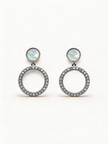 Nilo Mother of Pearl Halo Drop Earrings