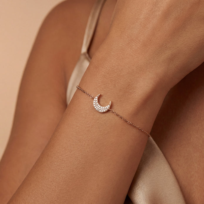 Moon Crest 925 Silver Bracelet