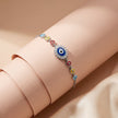 Evil Eye Tri Color 925 Silver Bracelet